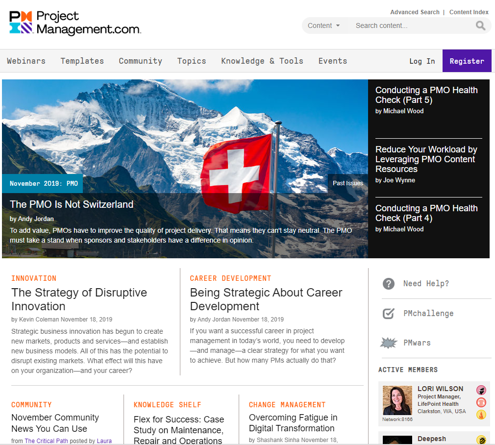 projectmanagement.com top page