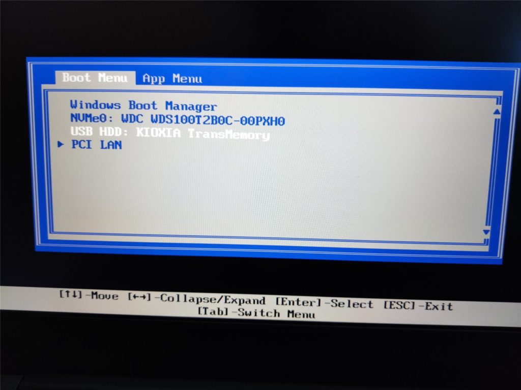 ThinkPad E495 のBoot Menu